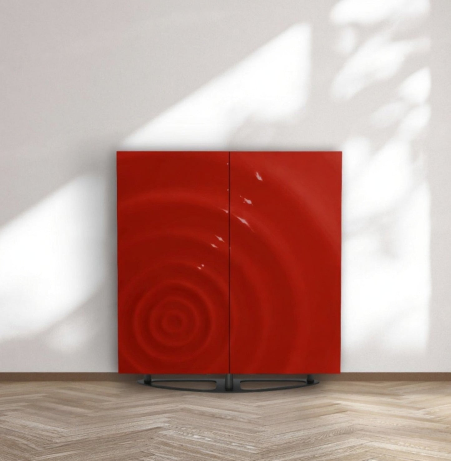 Modern Minimalist Luxury Entryway Cabinet, Red High-Gloss Multi-Purpose Storage for Hallway, Dining, Living Room, Custom made