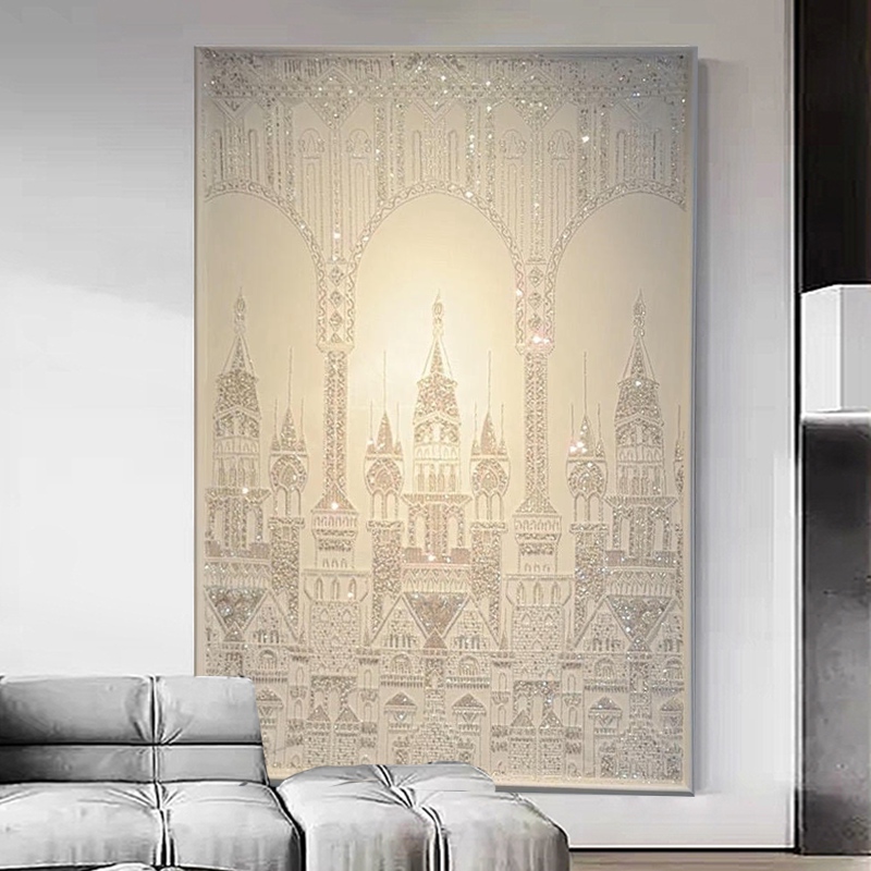 Luxury Corridor Wall Art, Modern Sofa and Bedroom Background Decor, Custom Framed High-Definition Art Print Matte Finish