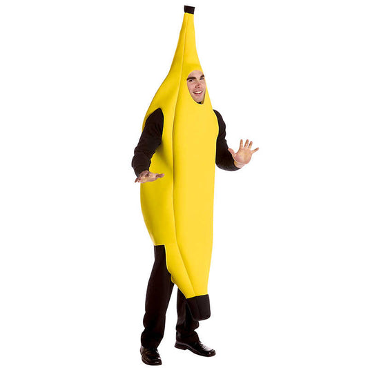 Funny Giant Banana Costume – Universal Adult Unisex Cosplay Fruit Suit for Halloween, Performance & Prank