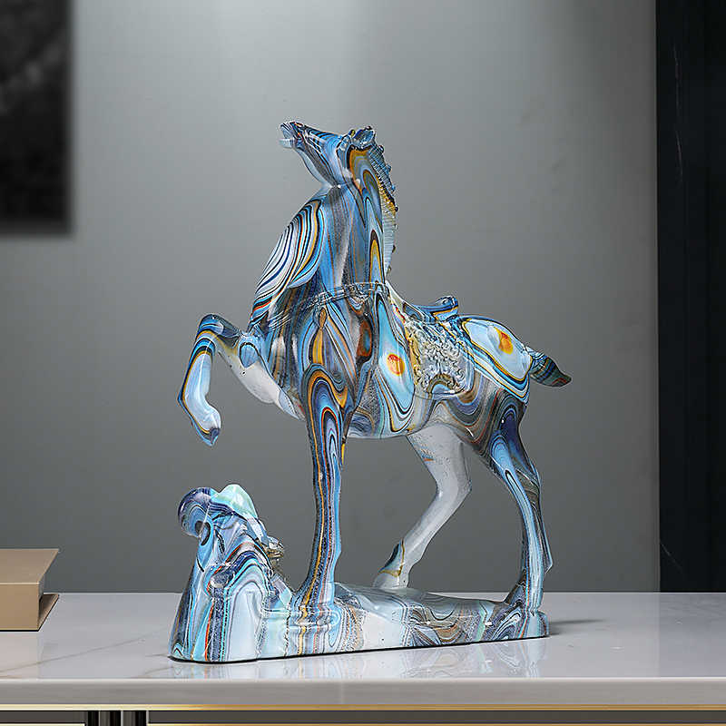 Luxury Modern Abstract Horse Sculpture, Success & Wealth Home Decor for Living Room, Office & Housewarming Gifts
