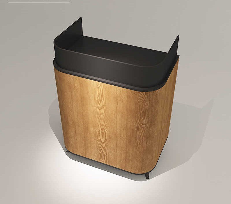 Modern Style Small Reception Counter, Boutique Cashier & Concierge Desk for Restaurant, Store, or Mall