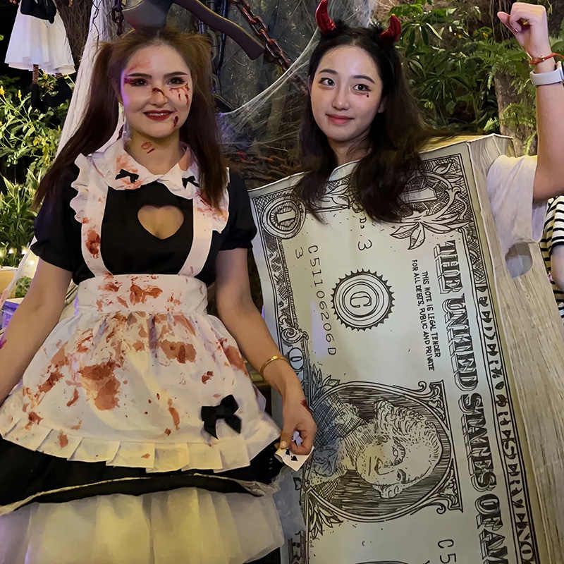 Funny US Dollar Bill Costume – Adult Money Currency Cosplay Tunic for Halloween, Parade & Performance