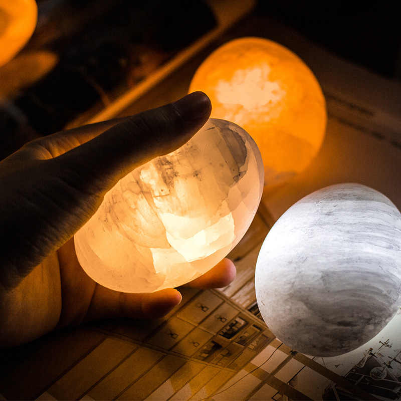 Mini Gypsum Crystal Night Light, LED Ambient Lamp for Bedside, Sleep & Tabletop Decor