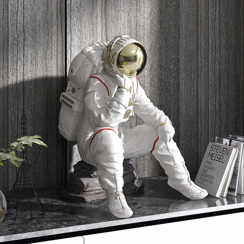 Luxury Astronaut Figurine – Modern Living Room, TV Cabinet, Entryway, Office Decor, Housewarming Gift