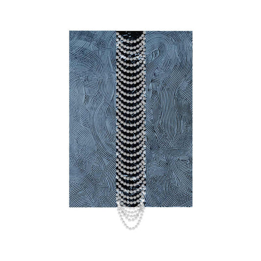 High-End Luxury Abstract Pearl Crystal Art – Modern Minimalist 3D Textured Living Room & Hallway Wall Art, Hand-Painted Oil with Transparent Pearls, Frameless