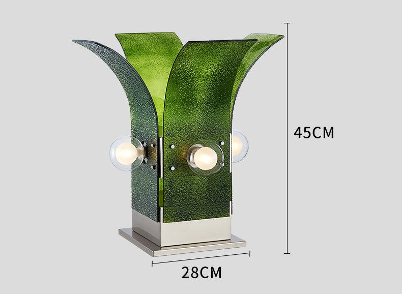 Pine Tree Table Lamp, Modern Green Acrylic Glass for Living Room, Bedroom, Office Decor