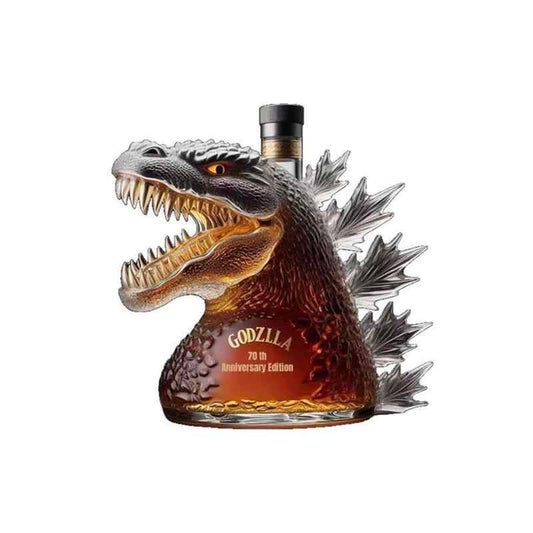 Godzilla 70th Anniversary Edition Collectible Whiskey Bottle – Transparent Glass, Striking 3D Monster Head Design