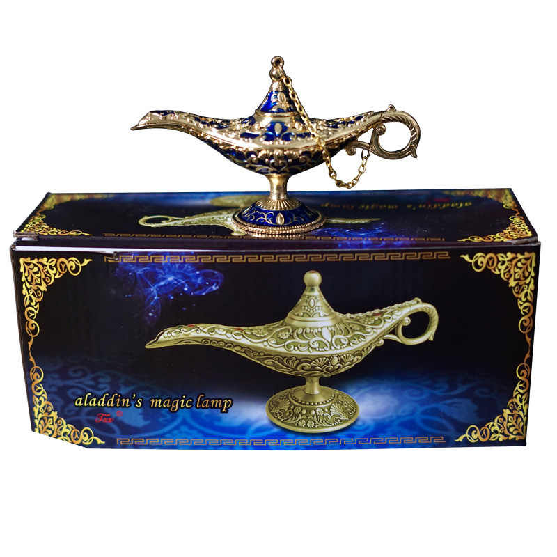 Aladdin's Magic Lamp Metal Prop, Interactive Stage Trick Lamp, Smoke, Confetti & Dove Vanish Magic Illusion, Genie Theme Performance Accessory