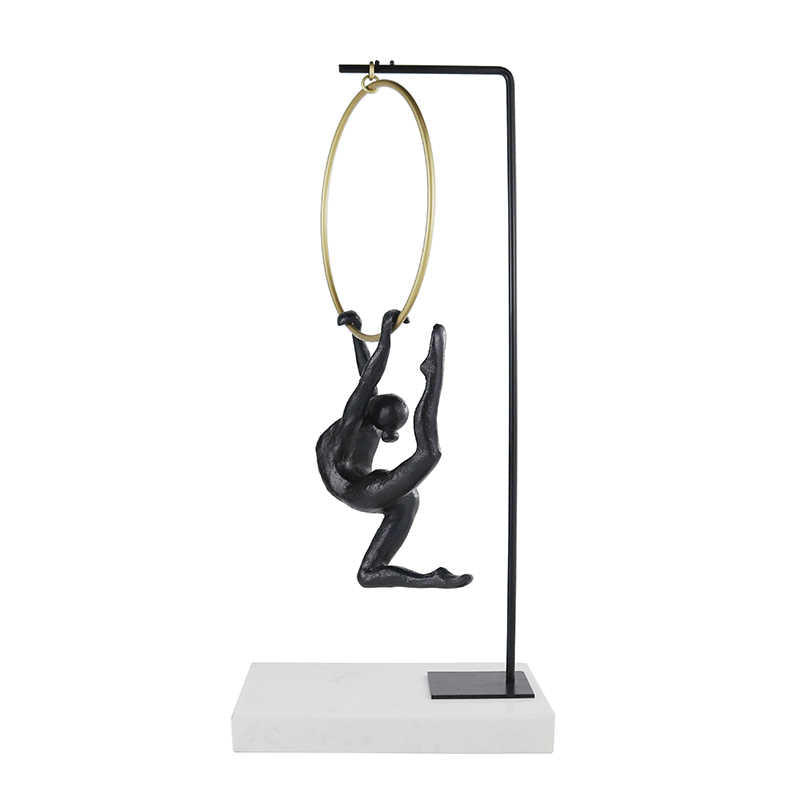 Modern Luxury Abstract Gymnast Ring Sculpture – Home, Sample Apartment, Sales Office Entryway Art Decor