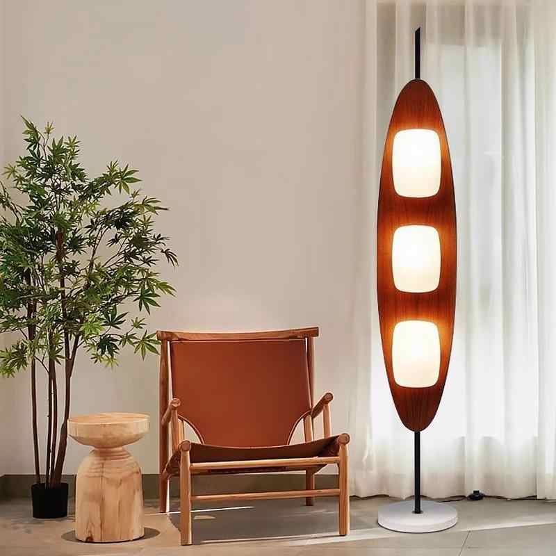 Retro Designer Sailboat Pea Floor Lamp, Dimmable LED Mid-Century Modern Standing Light for Living Room, Sofa, or Bedroom