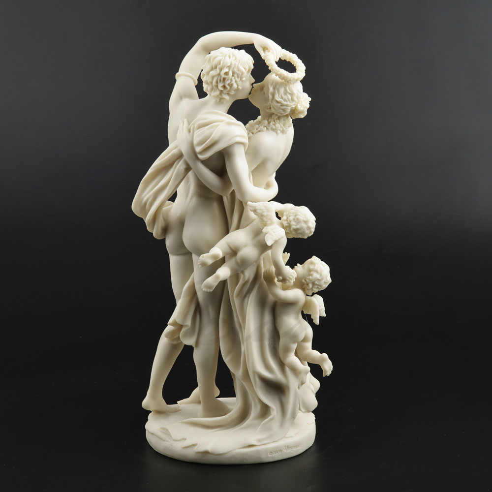 Greek Spring Breeze and Flower Deity Sculpture – Elegant Classical Home Decor Figurine, Romantic Gift
