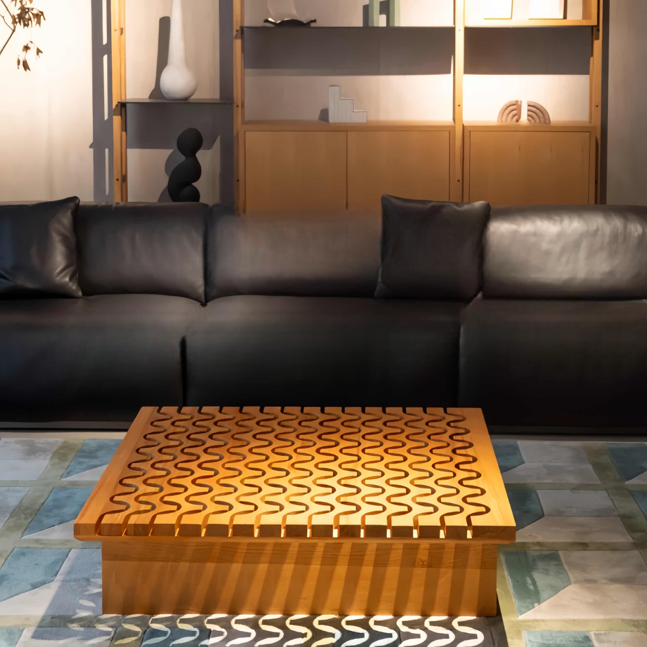 Custom Walnut Solid Wood Square Coffee Table, Modern Retro Designer Tea Table, Handcrafted Low Table for Living Room, Luxury Centerpiece