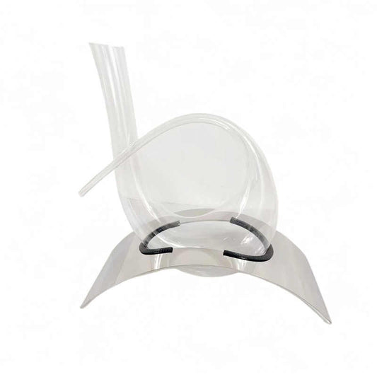 Luxury Harp-Shaped Wine Decanter with Stainless Steel Stand – Creative Glass Aerator Set for Elegant Wine Service