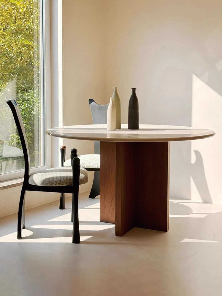 Vintage Designer Black Dining Chair – Modern Artistic Accent Chair, Sculptural Backrest for Living Room, Dining & Office