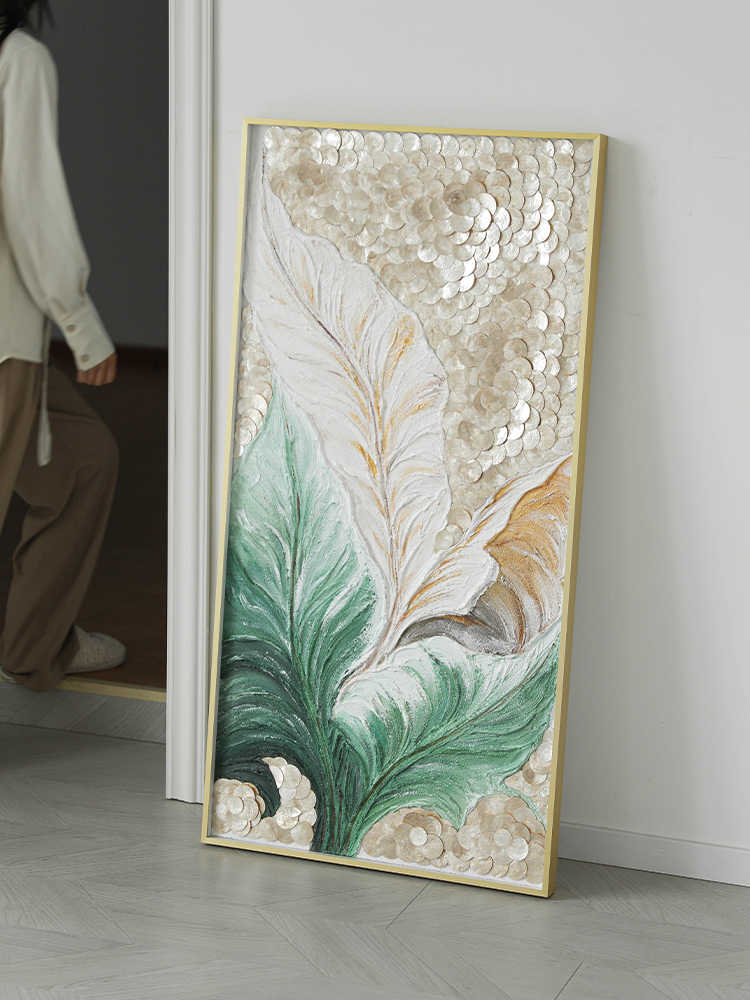 Original Hand-Painted Textured Oil Painting, Large Luxury Wall Art for Villa Living Room & Entryway