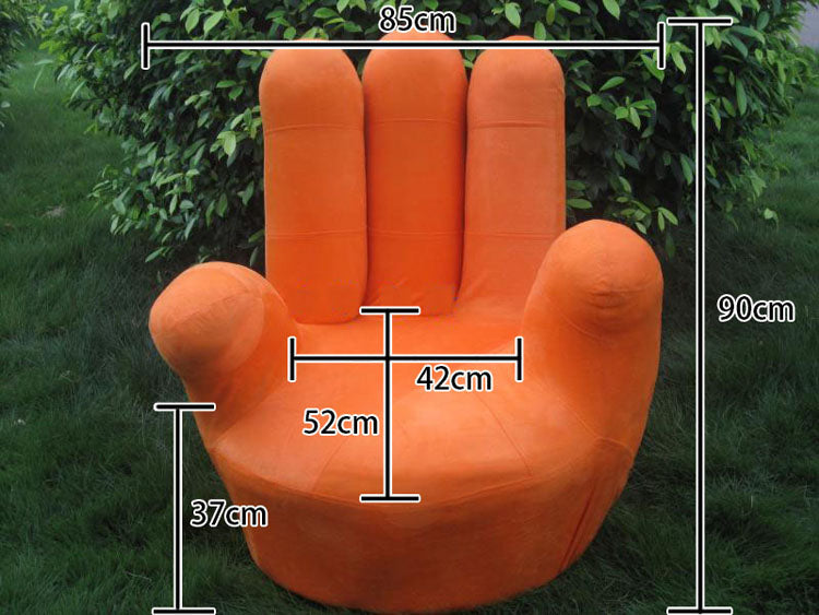 Plush Hand Shaped Sofa Chair for Kids & Adults – Modern Lazy Finger Lounge Seat, Rotating Computer Stool, Fashion Velvet Soft Furniture