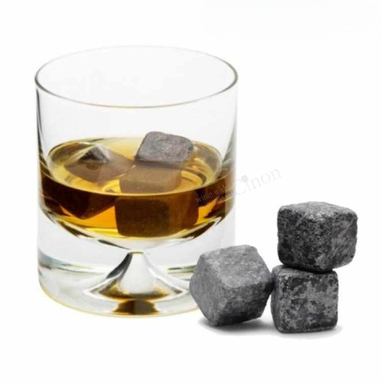 Whisky Stones Set of 9 – Reusable Chilling Rocks for Whiskey, Bourbon, Spirits & Wine with Velvet Storage Pouch, No Dilution Ice Alternative
