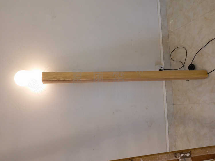 Matchstick Creative Floor Lamp, Minimalist Solid Ash Standing Light, Lean-to Design for Lobby, Showroom, Event, White