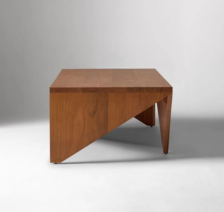 Popular Minimalist Solid Wood Coffee Table, Creative Modern Rectangular Center Table for Small Living Room
