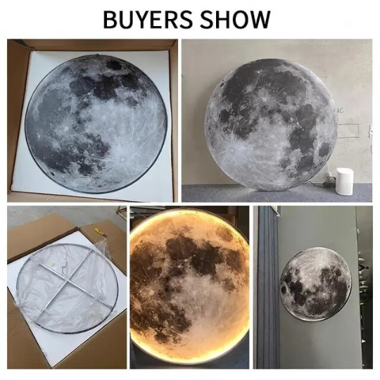 moon lamp 60 cm diameter 3d effect multi lighting with remote best size wall decor home furniture unique product home decor