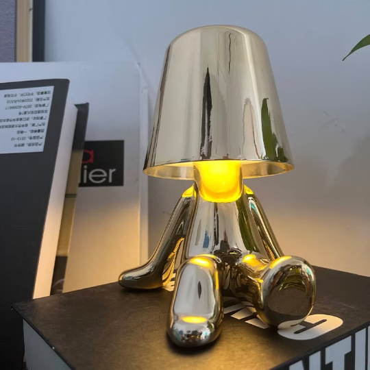 Modern led table lamp 5 pcs set Dimmable Touch Control portable battery bar wireless cordless Little Golden Man Rechargeable metal light