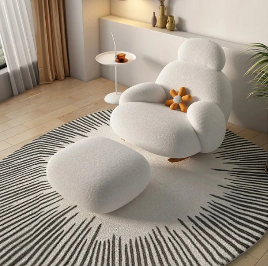 Recliner Sofa Rocking Chair Living Room Furniture Arm Chaise Leisure Lounge Chair Living Room Modern Leisure Sofa Chairs with soft table