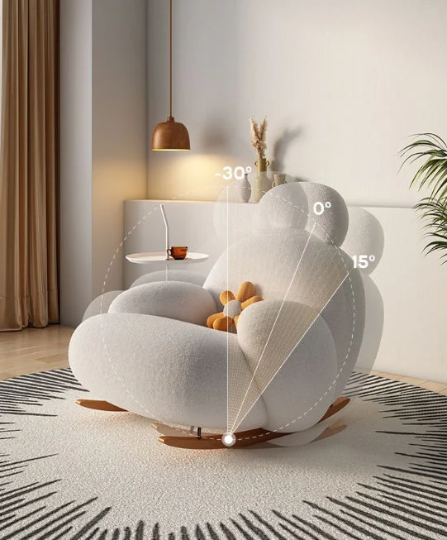 Recliner Sofa Rocking Chair Living Room Furniture Arm Chaise Leisure Lounge Chair Living Room Modern Leisure Sofa Chairs with soft table