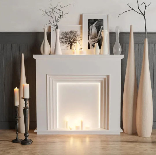 French Fireplace Decorative Cabinet luxury console table living room Simple Living Room Entrance Cabinet Bedroom Shelves
