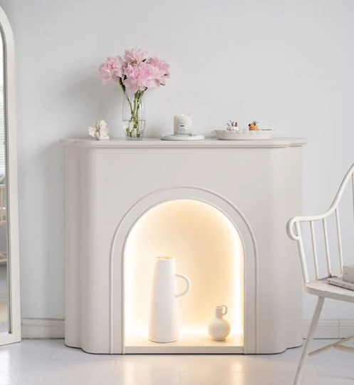 French Fireplace Decorative Cabinet luxury console table living room Simple Living Room Entrance Cabinet Bedroom Shelves