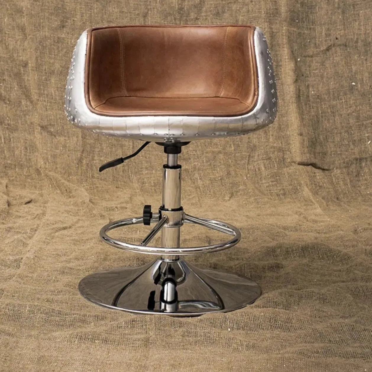 aviation chair, Revolving Chair, Bar Stool, Retro Furniture, Vintage Metal Chair