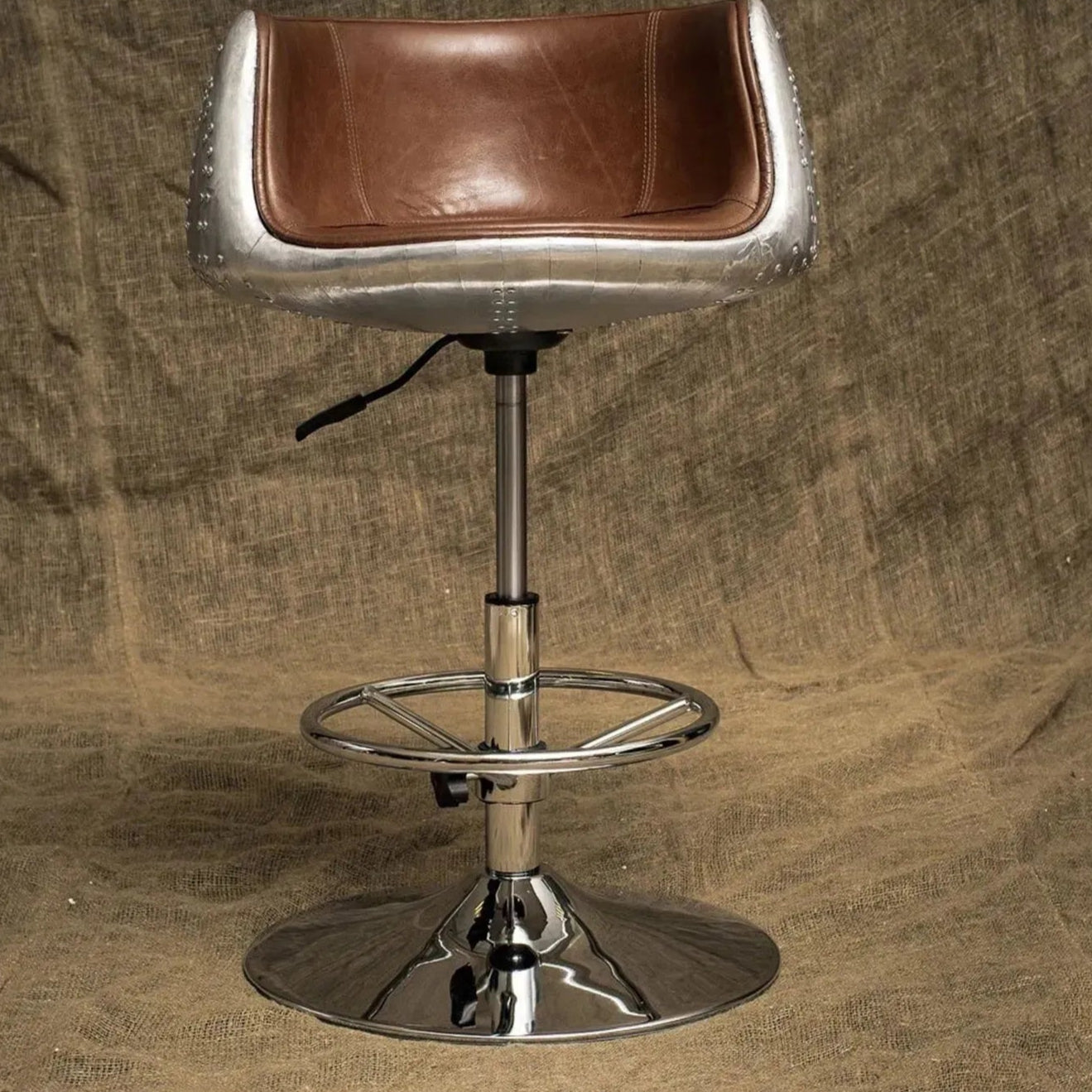 aviation chair, Revolving Chair, Bar Stool, Retro Furniture, Vintage Metal Chair