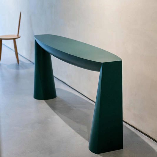 Creative Entryway Console Table, Modern Minimalist Green Designer Bar Table, Artistic Custom Hallway Divider Cabinet
