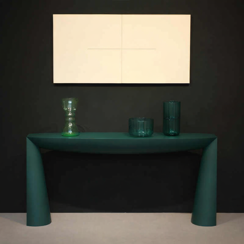 Creative Entryway Console Table, Modern Minimalist Green Designer Bar Table, Artistic Custom Hallway Divider Cabinet
