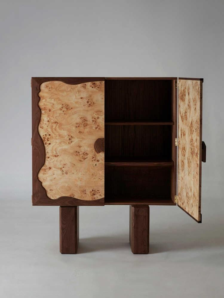 Vintage Solid Wood Sideboard Cabinet, Designer Entryway Storage Buffet, Retro Mid-Century Console for Living Room, Hallway, Dining Room