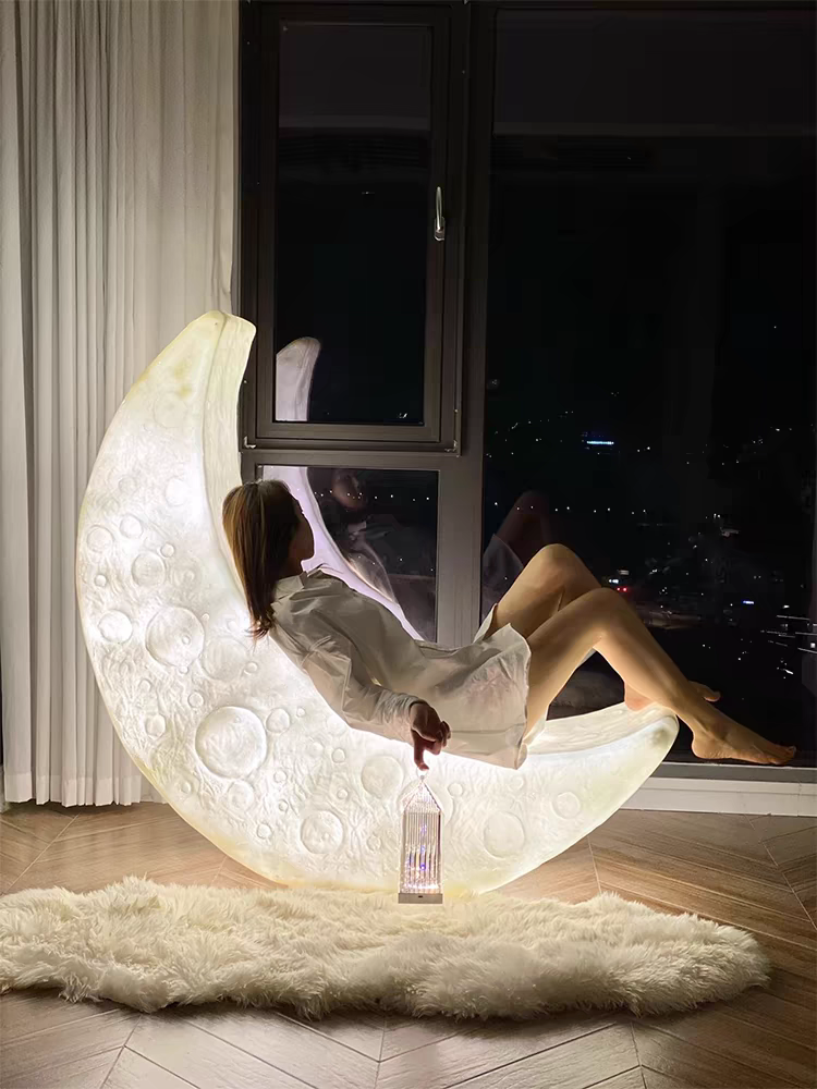 Big size Moon seating lamp/accent chair. Living room Home decor