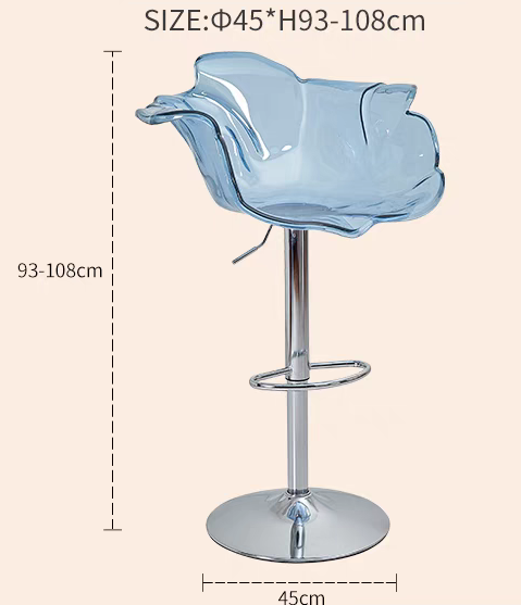 Polycarbonate Transparent Lounge Chair/ Luxury Bar stool durable (upto 150kg weight capacity)