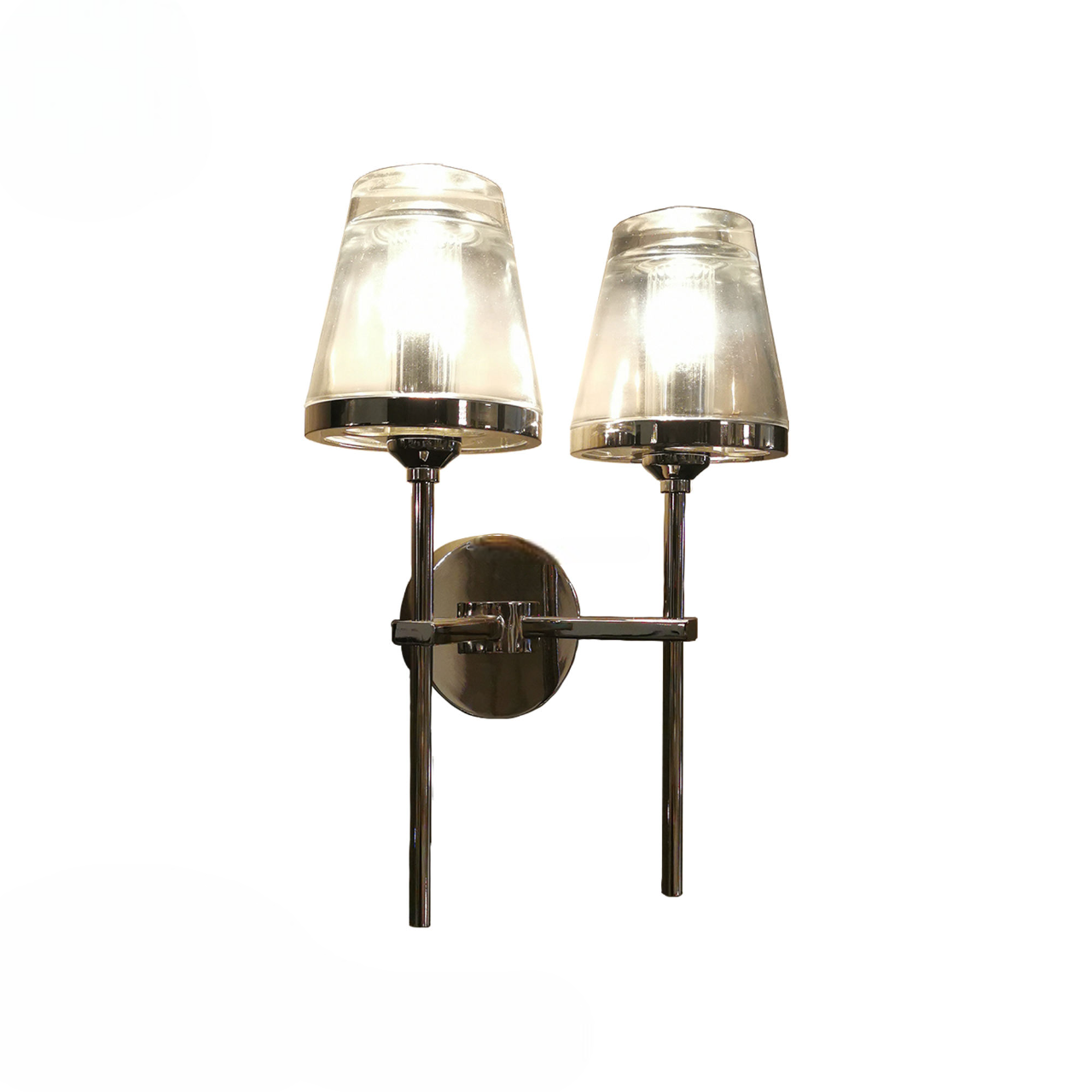 Modern Glass Double Wall Sconce – Artistic Decor Lighting for Living Room, Hotel, Restaurant, Villa