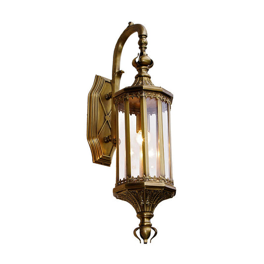 Antique Bronze Outdoor Wall Lantern, Classical LED Exterior Light for Villa, Courtyard, Home, and Hotel Entrance Decoration