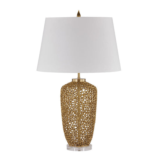 Modern Brass Table Lamp with Decorative Openwork Base, Luxury Home or Office Desk Light, Contemporary LED E27