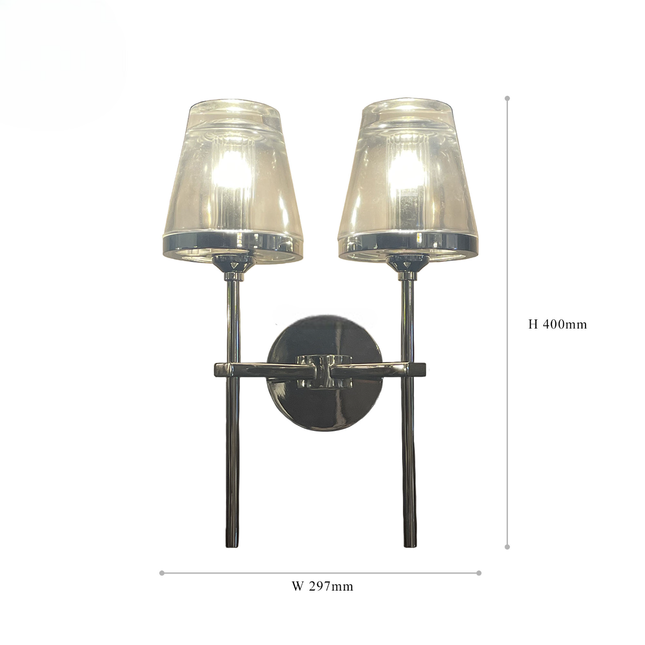Modern Glass Double Wall Sconce – Artistic Decor Lighting for Living Room, Hotel, Restaurant, Villa
