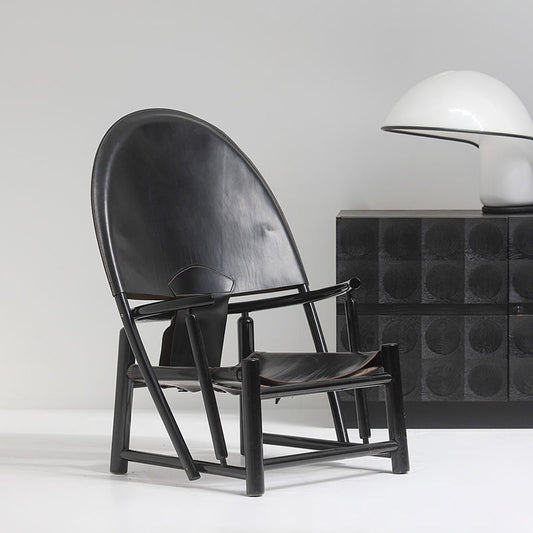 High-Quality Saddle Leather Lounge Chair, Modern Solid Wood Armchair for Living Room, Classic Statement Accent Chair