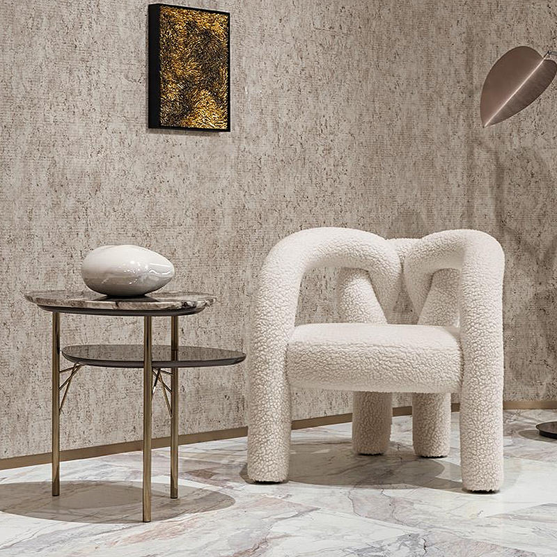 Modern Velvet Vanity Chair, Sculptural Fiberglass Accent Seat for Bedroom and Living Room, Ergonomic High Density Sponge Upholstery