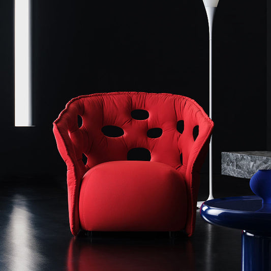 Functional Modern Fiberglass Lounge Chair with Teddy Velvet Upholstery, High Density Sponge Seat for Meeting Rooms and Multi-Space Use