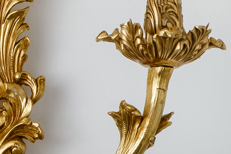 Antique Triple Arm Brass Wall Sconce, Candle-Style Copper and Bronze Flower Leaf Decorative Lamp, Energy Efficient LED Hallway Light Fixture