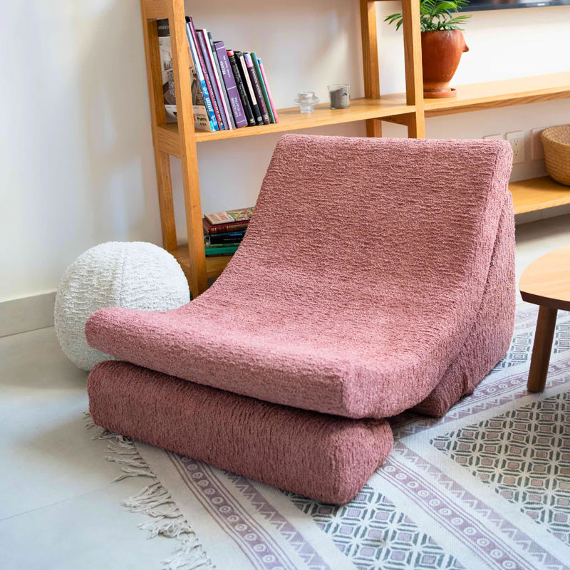 Special-Shaped Adjustable Fiberglass Moon Chair, Modern Sculptural Lounge Accent for Living Room or Bedroom