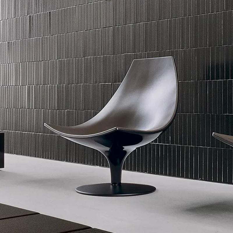 Modern Fiberglass Sculptural Sofa Chair, Designer Single Leisure Accent for Living Room, Bedroom, & Dressing Area