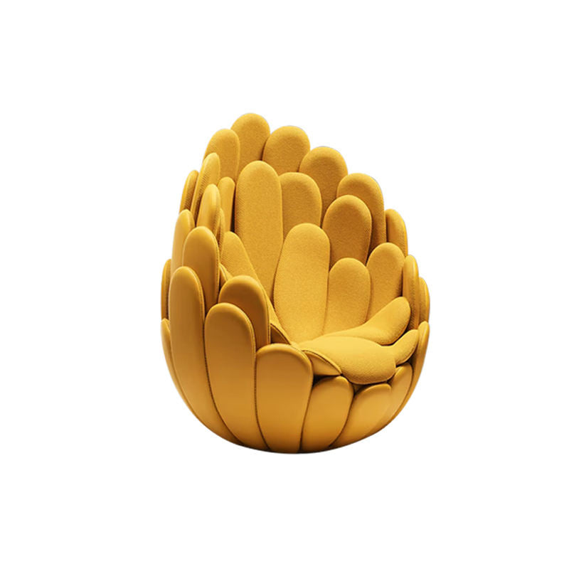 Modern Lotus-Shaped Designer Rotating Accent Chair, Luxury Creative Sofa for Bedroom, Living Room, or Apartment Lounge