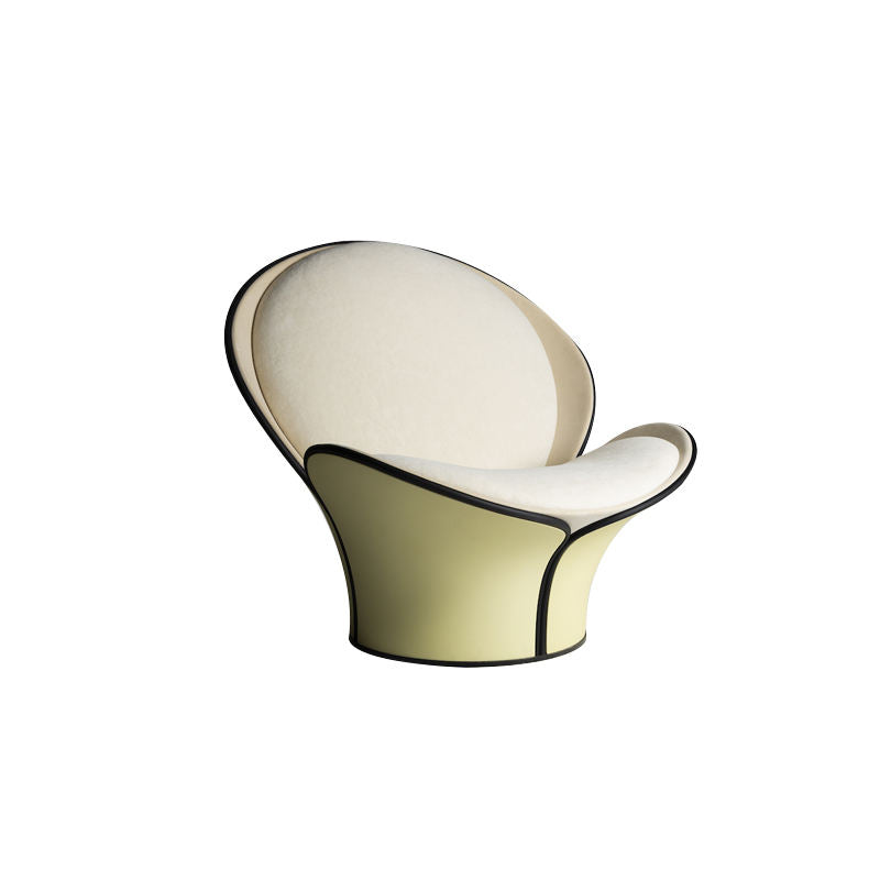 Modern Creative Bean Sprout Leisure Chair, High Back Fiberglass Designer Lounge Chair for Living Room and Bedroom