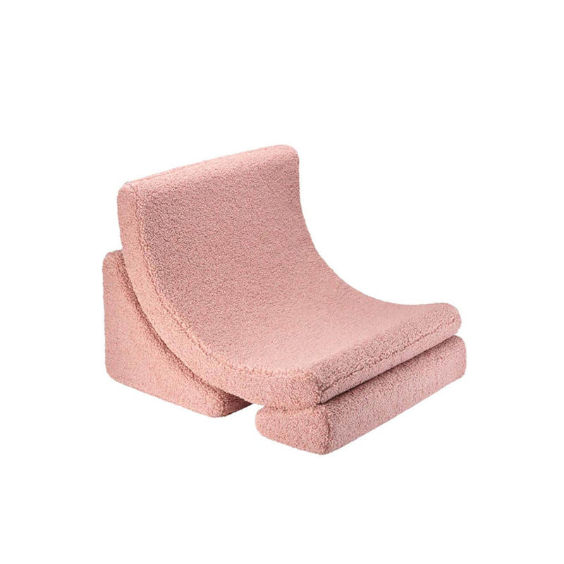 Special-Shaped Adjustable Fiberglass Moon Chair, Modern Sculptural Lounge Accent for Living Room or Bedroom