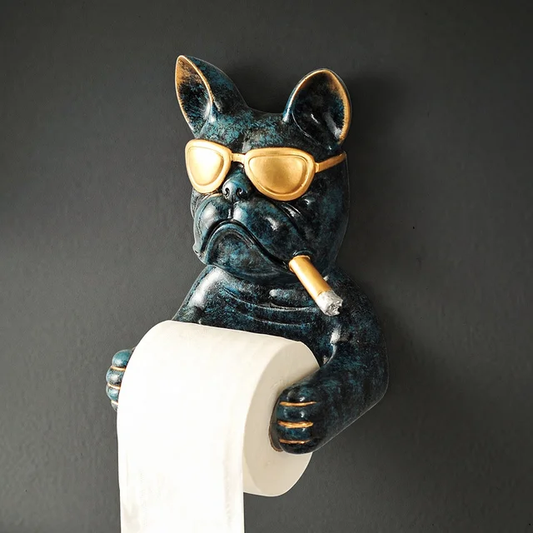 Toilet paper holder, french bulldog resin Toilet paper holder, cool dog product, bathroom decor, unique design handmade craft, home decor